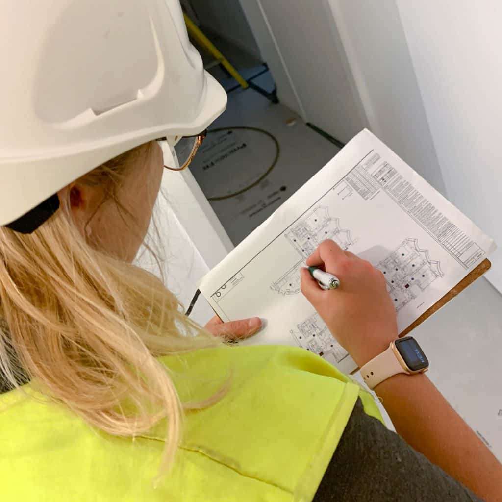 Health and safety manager at site on iMist